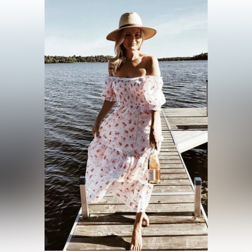 love shack fancy Colette maxi dress size L